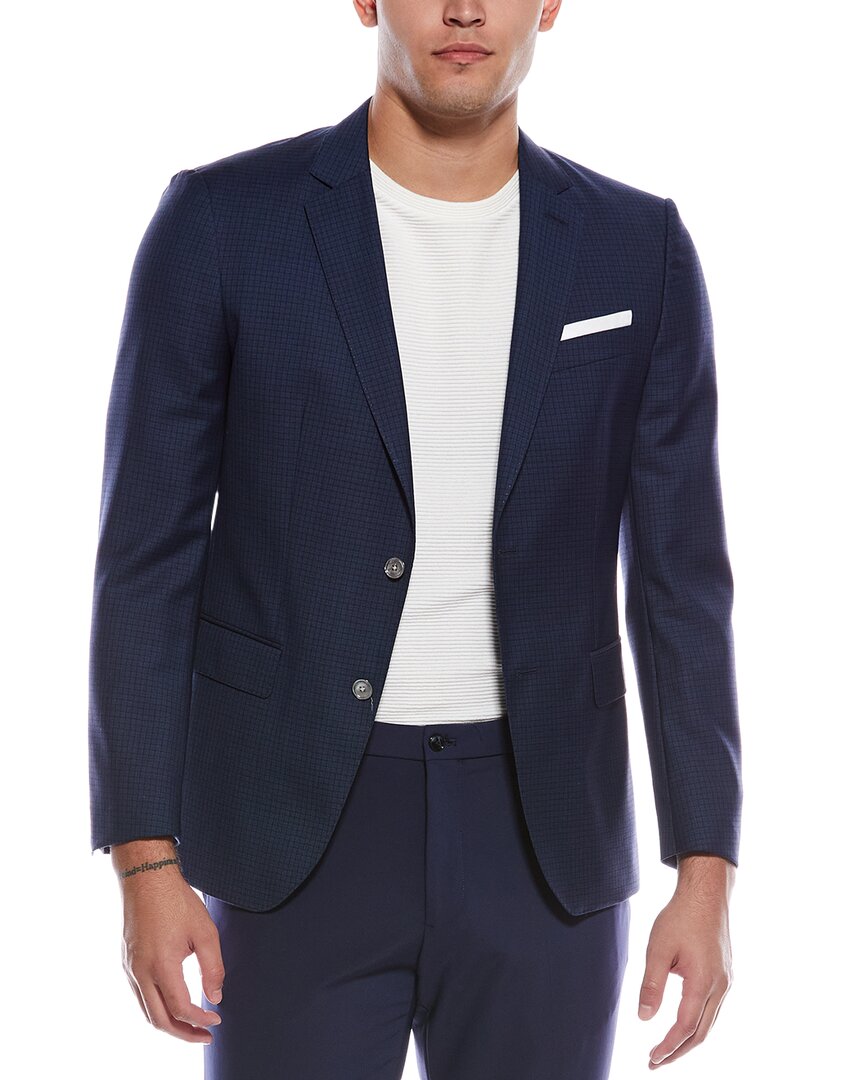 Hugo Boss Hutson Wool Blazer In Blue