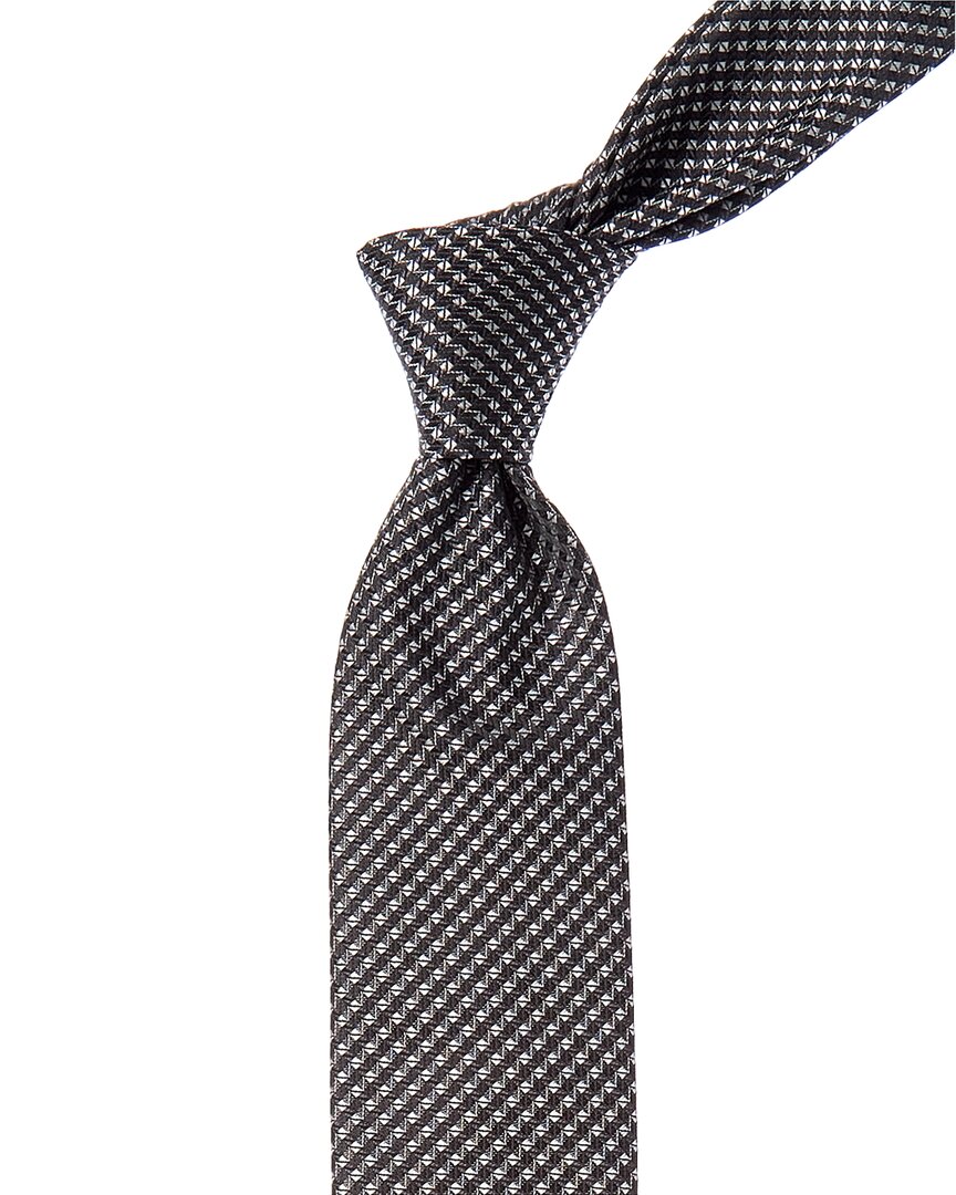 Hugo Boss Boss  Medium Grey Silk-blend Tie In Gray