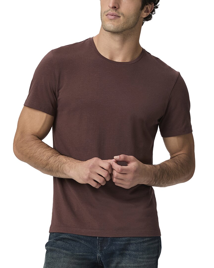 Paige Cash Crew Neck T-shirt In Brown