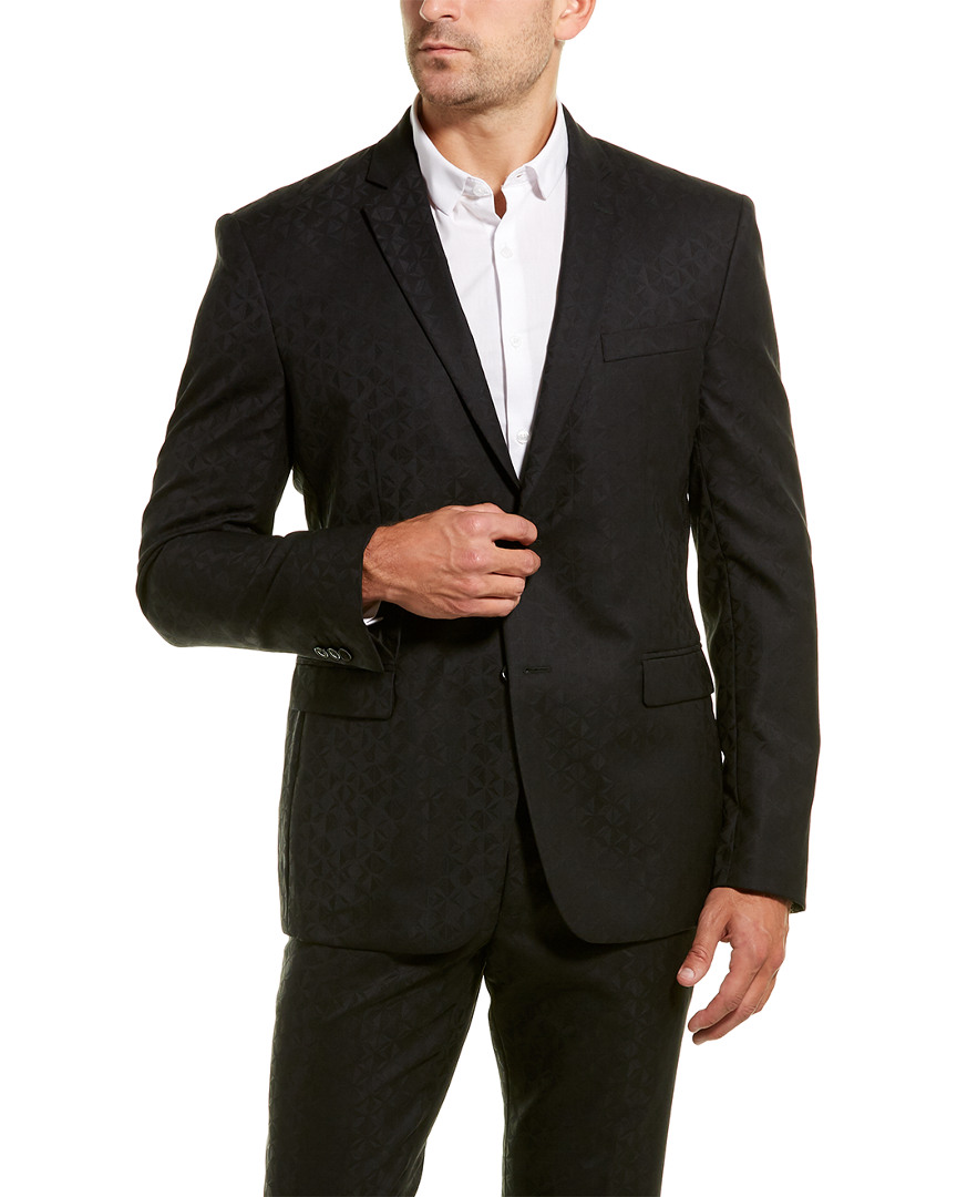 Versace 2pc Wool Suit With Flap Pant In V4008