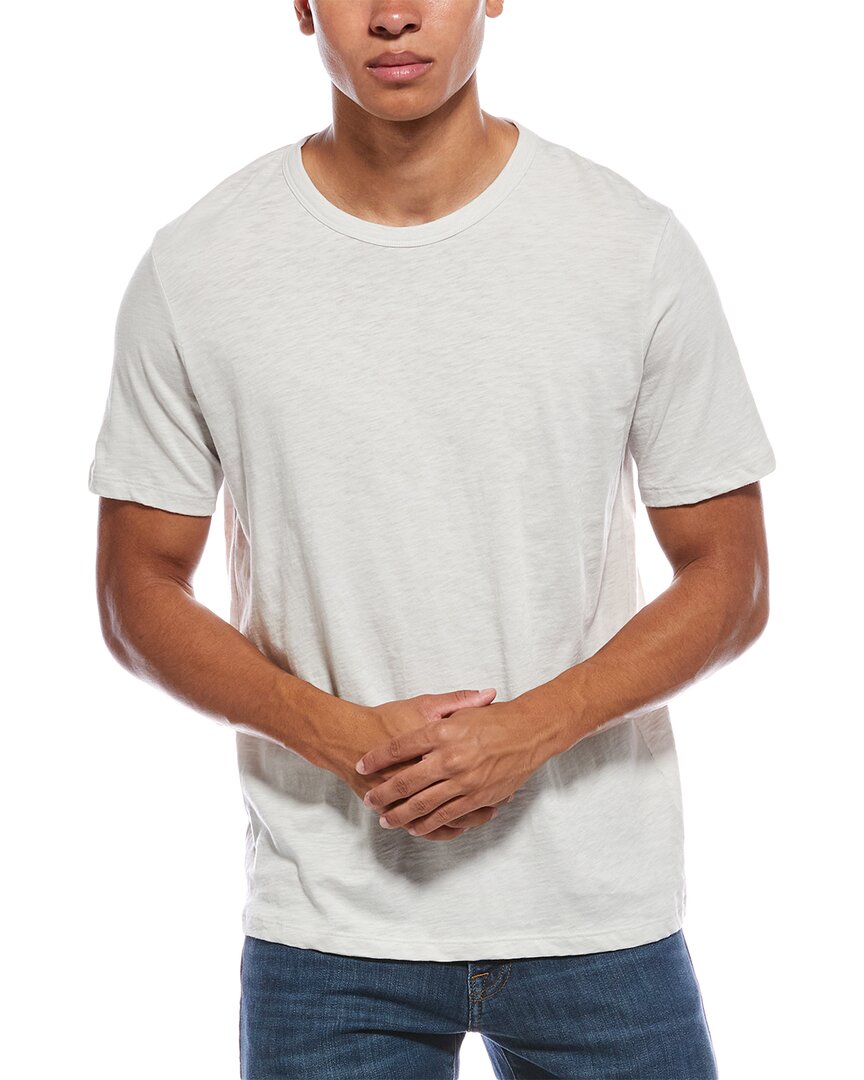 Theory Keen' Linen Blend Crewneck T-shirt In White
