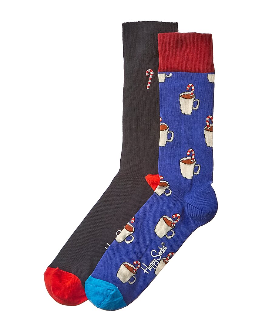 Happy Socks 2pk Candy Cane & Cocoa Socks Gift Set