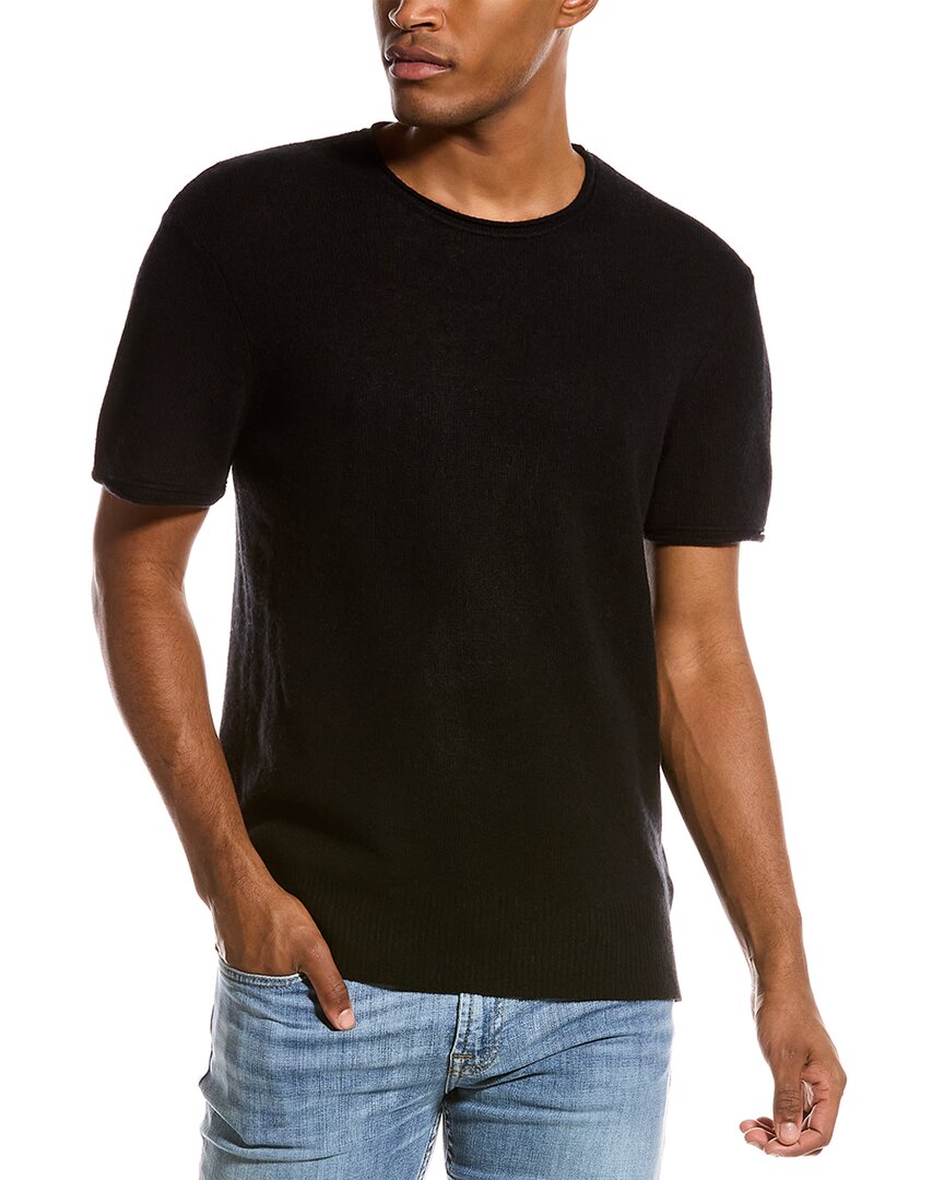 James Perse Black Cotton T-shirt In Black
