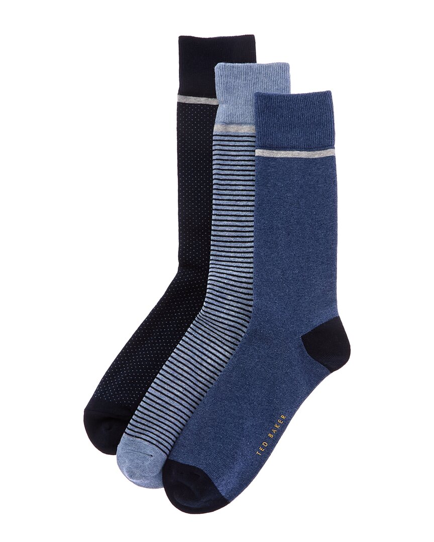 Ted Baker 3pk Crew Socks In Multi
