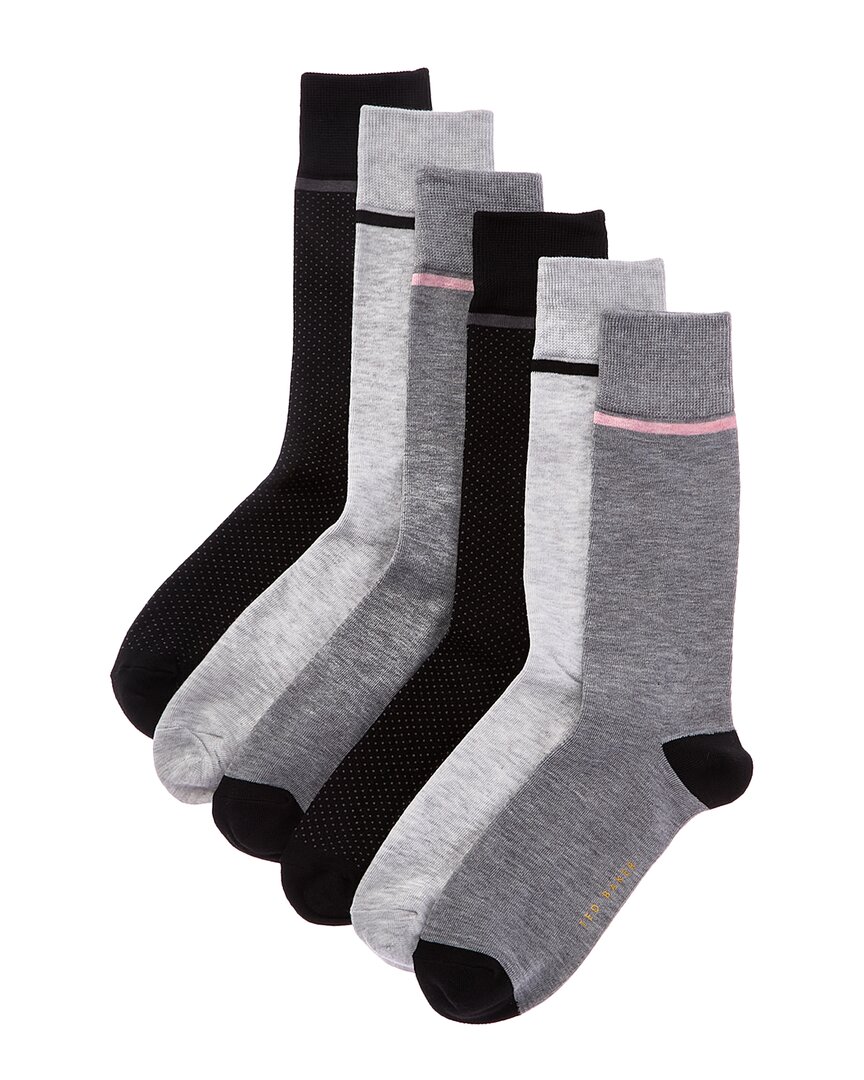 Ted Baker 6pk Crew Socks In Multi