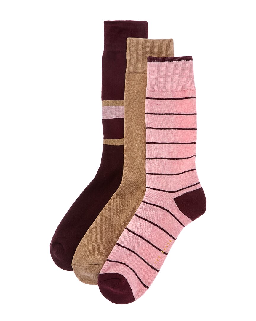 Ted Baker 3pk Crew Socks In Multi