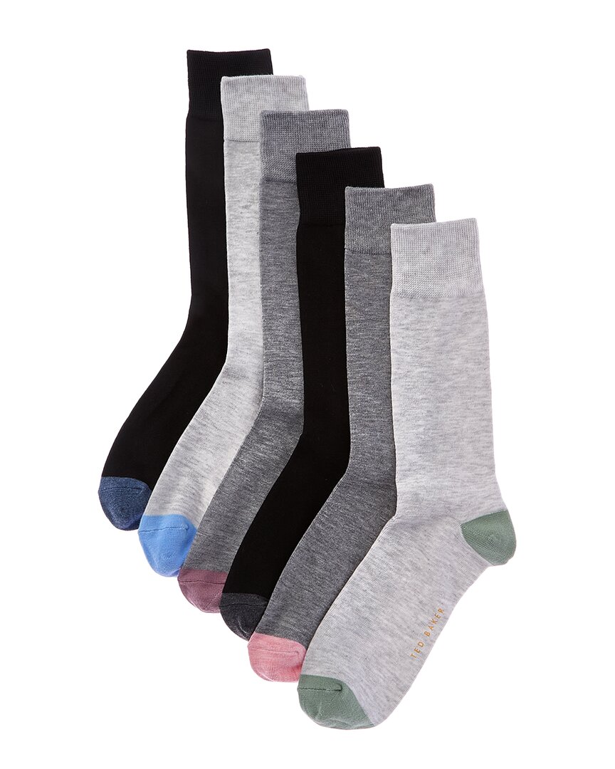 Ted Baker 6pk Crew Socks In Multi