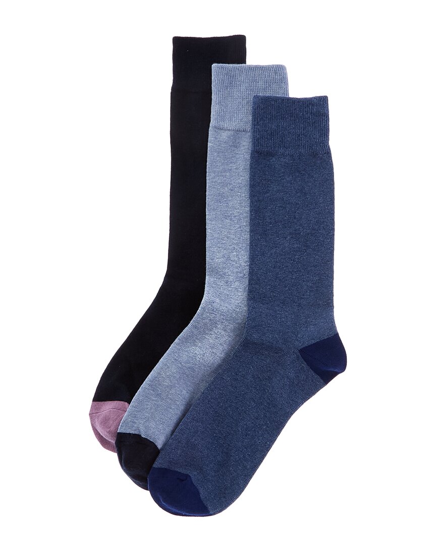 Ted Baker 3pk Dress Socks In Blue
