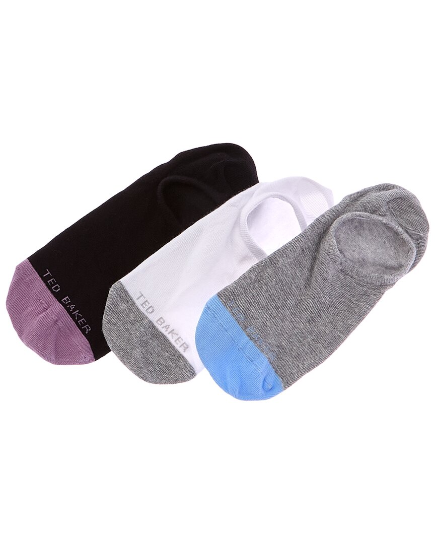 Ted Baker 3pk Liner Socks In Gray
