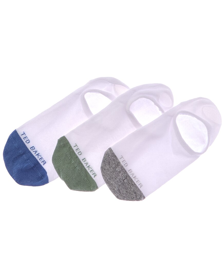 Ted Baker 3pk Liner Socks In White