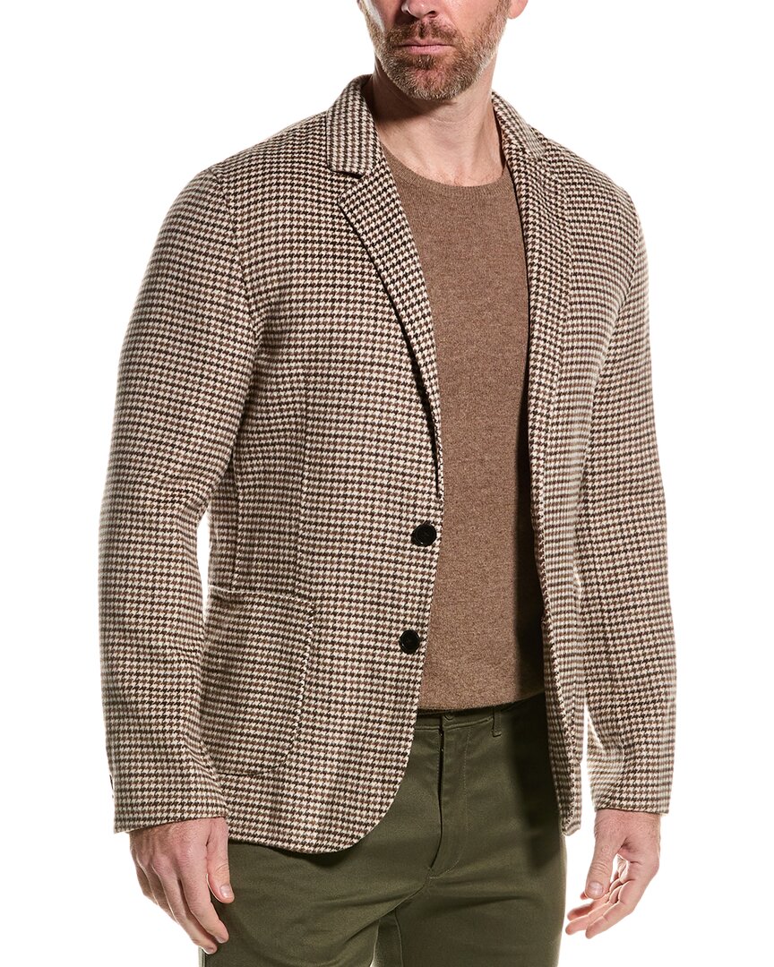 Reiss Flutter Notch Wool Blazer In Brown