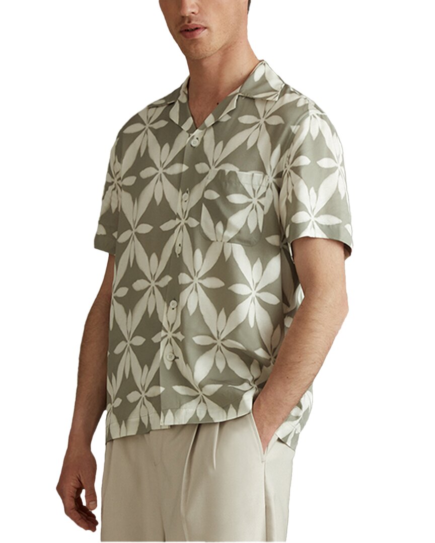 Reiss Marabel Cuban Flower P Top In Green