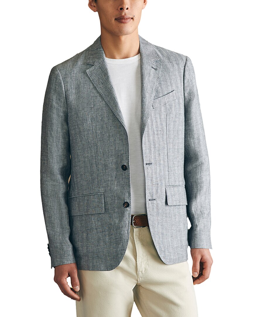 Faherty Brand Inlet Knit Blazer In Gray