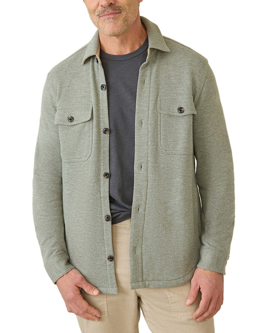 Faherty Inlet Knit Jacket In Green