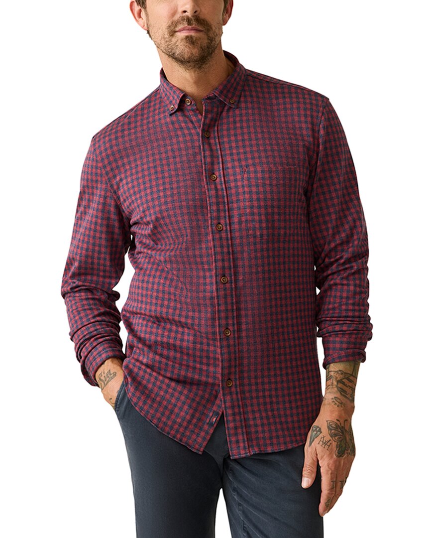 Faherty Coastline Knit Shirt In Red