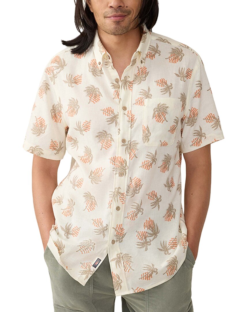 Faherty Breeze Linen-blend Shirt In Green