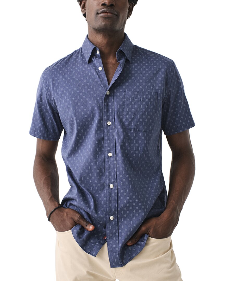 Faherty Movement&trade; Short-sleeve Shirt In Blue