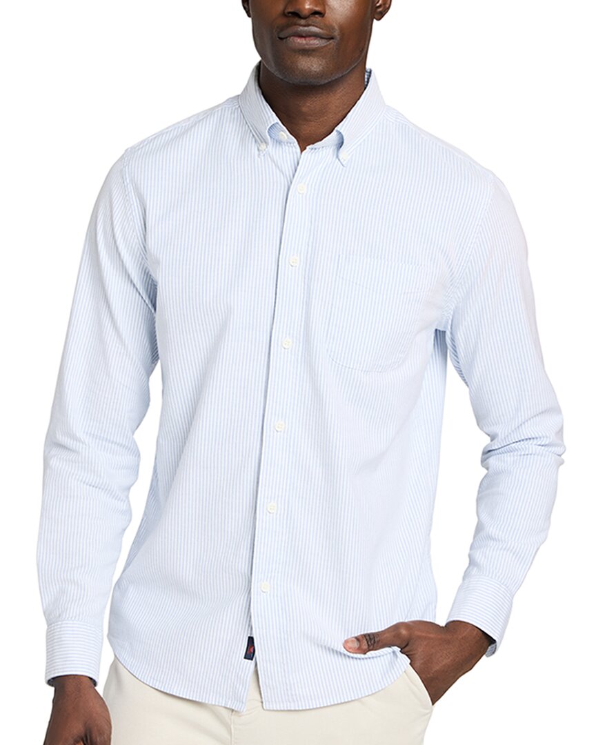 Faherty Supima Oxford Shirt In Blue