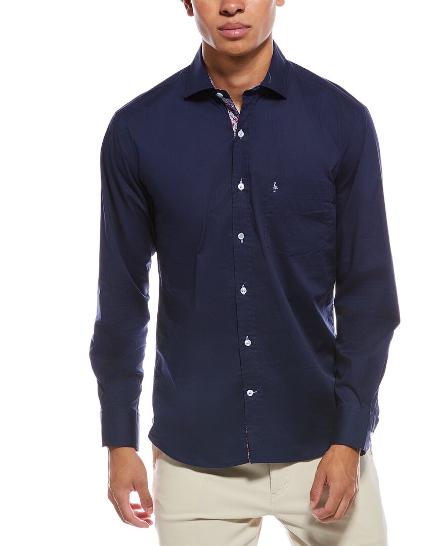 Tailorbyrd Signature Solid Shirt In Blue