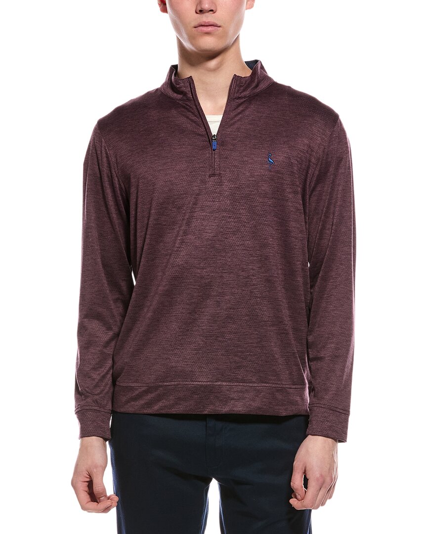 Tailorbyrd Performance Mesh 1/4-zip In Red