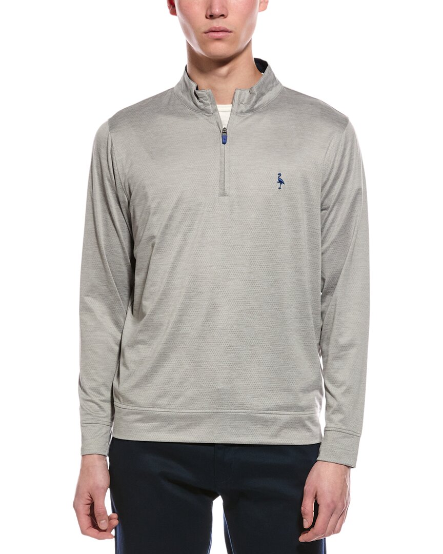 Tailorbyrd Performance Mesh 1/4-zip In Gray