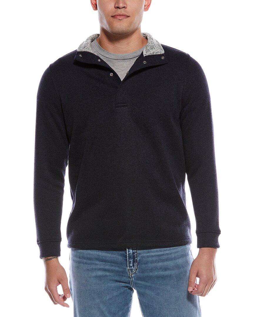 Tailorbyrd Snap Placket Pullover In Blue