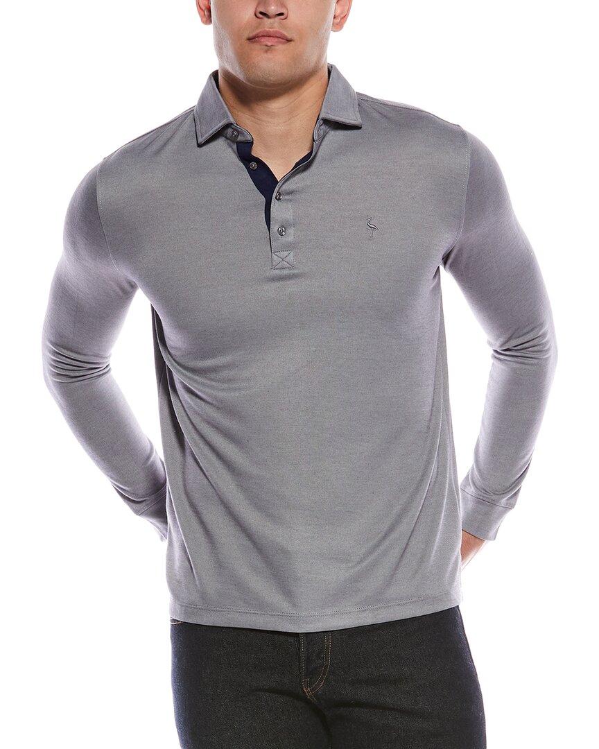 Tailorbyrd Solid Polo Shirt In Gray