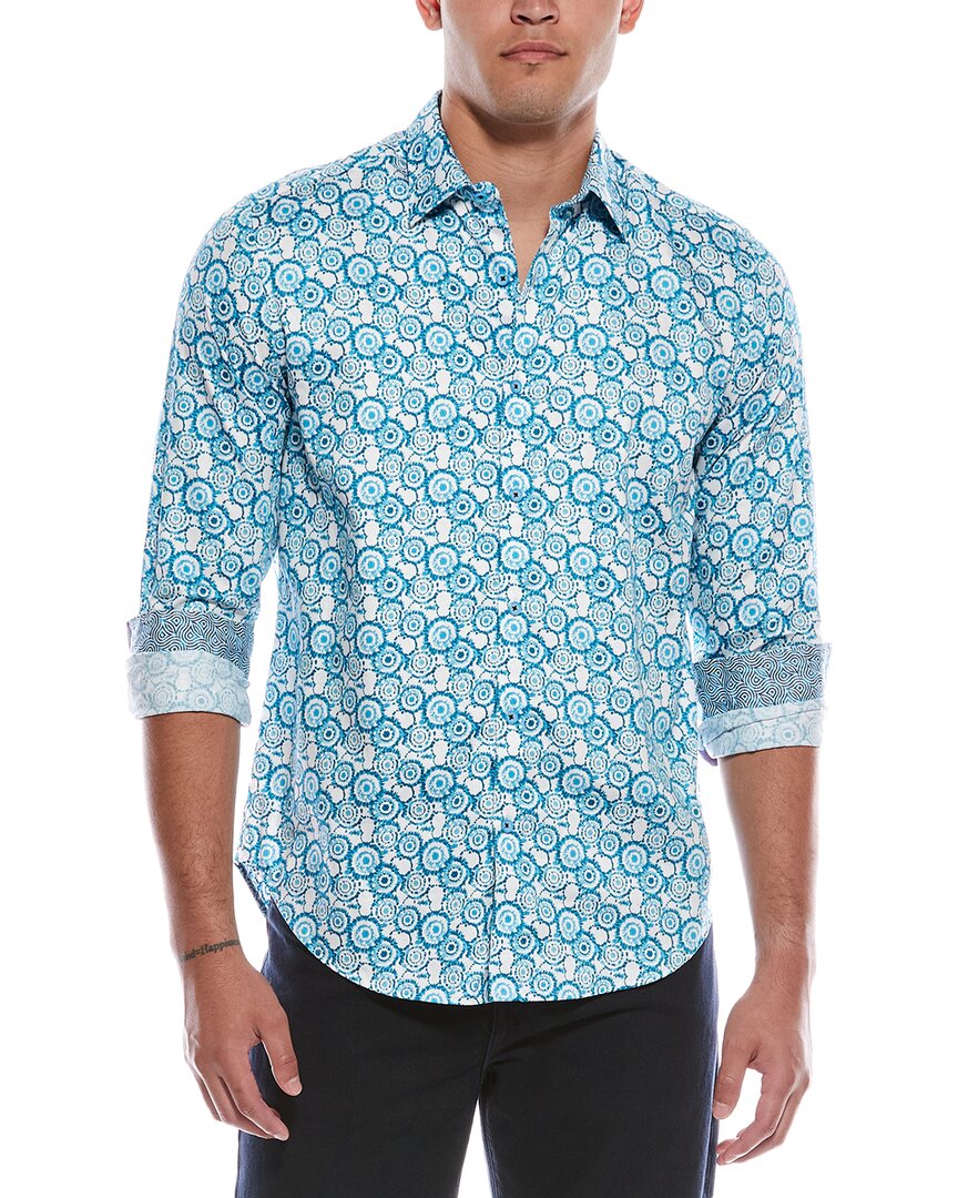 Robert Graham Cantley Classic Fit Woven Shirt In Blue