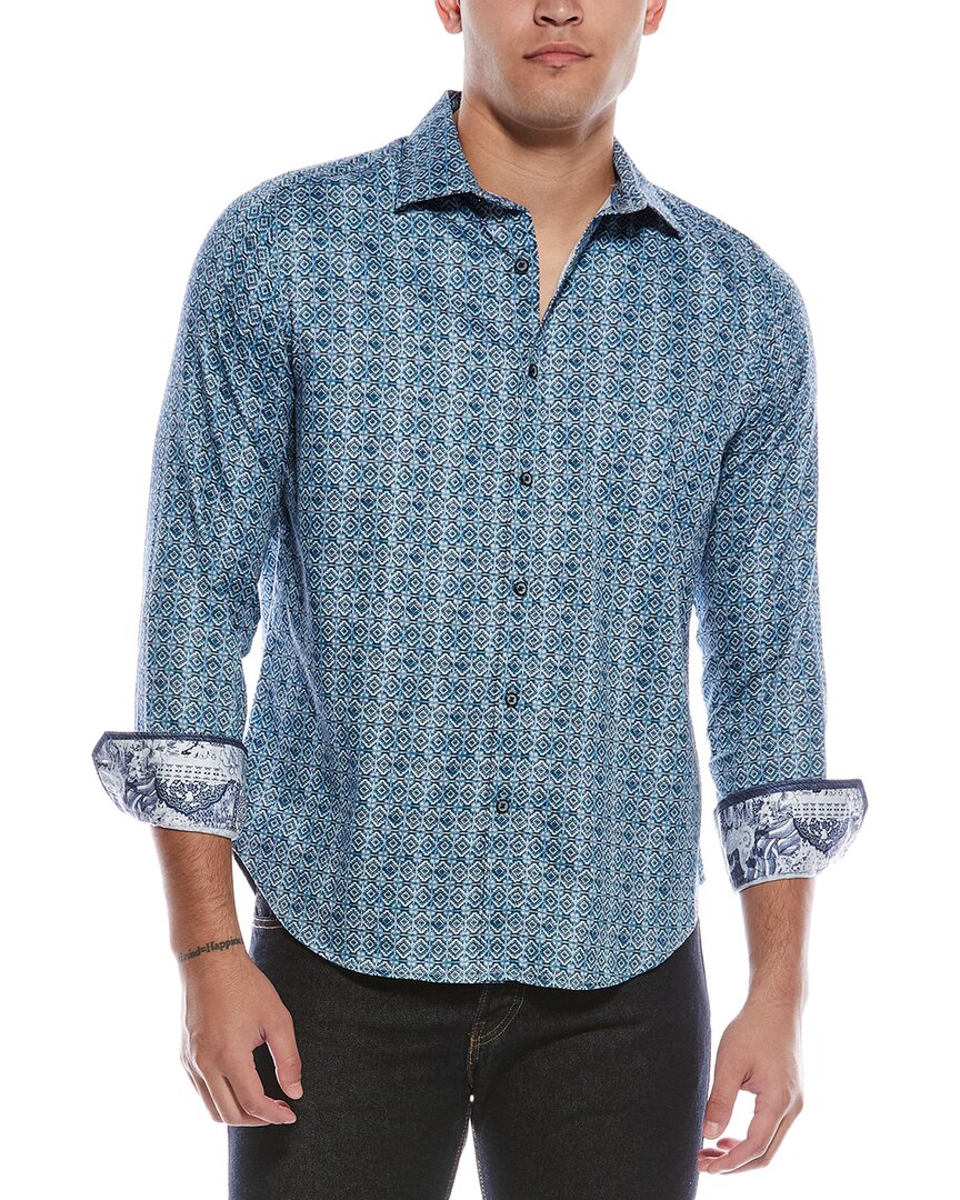 Robert Graham Frisco Woven Shirt In Blue