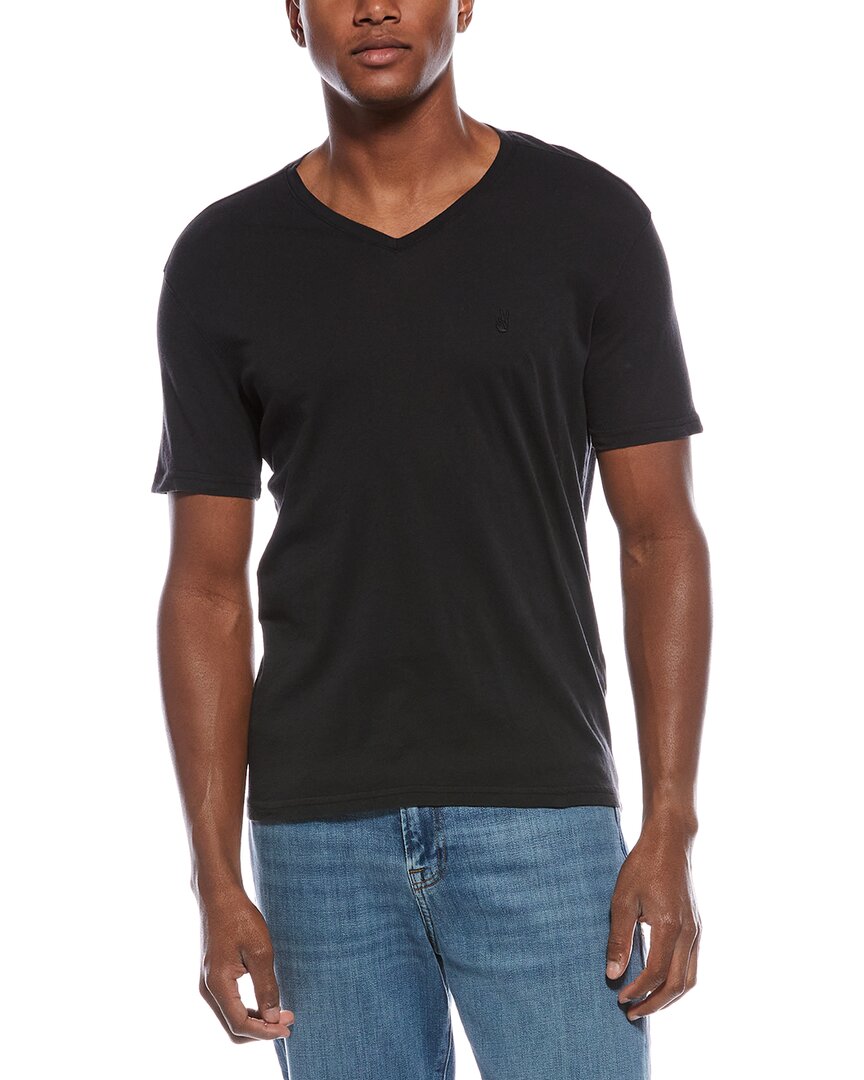 John Varvatos Nash V-neck Shirt In Black