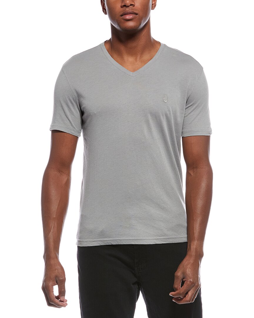 John Varvatos Nash V-neck Shirt In Gray