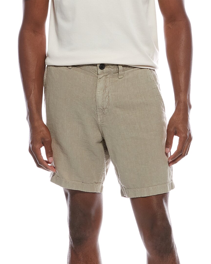 John Varvatos Johnny Flat Front Shorts In Neutral