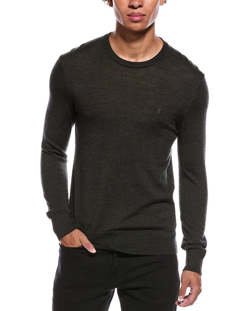 Allsaints Mode Wool Crewneck Sweater In Green