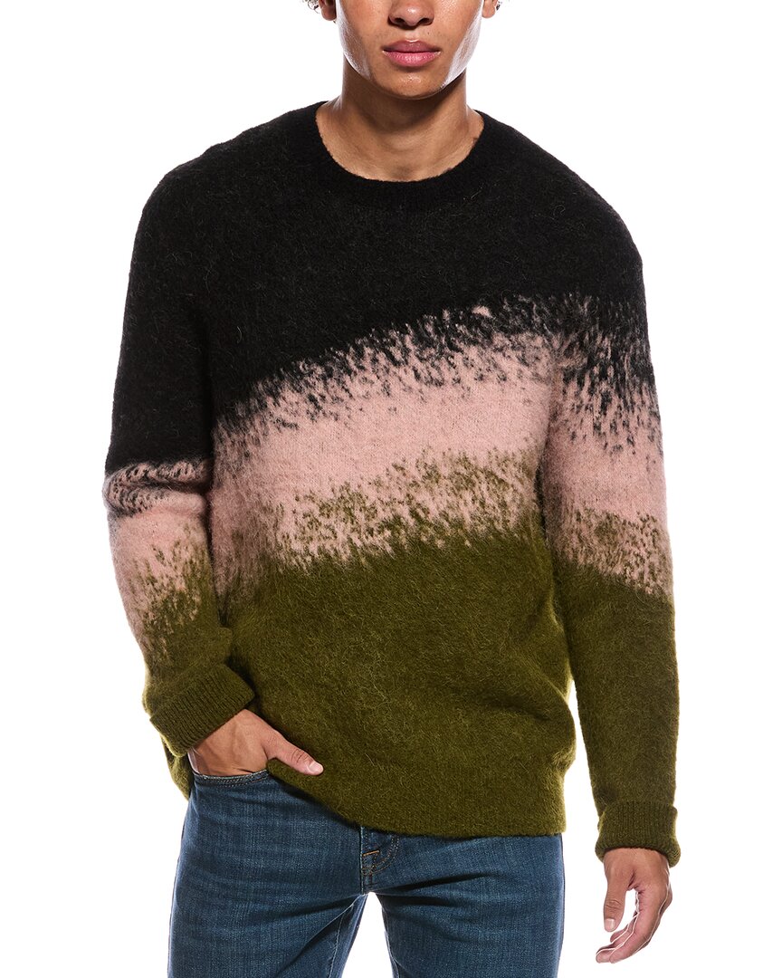 Allsaints Sirus Alpaca & Wool-blend Crewneck Sweater In Green
