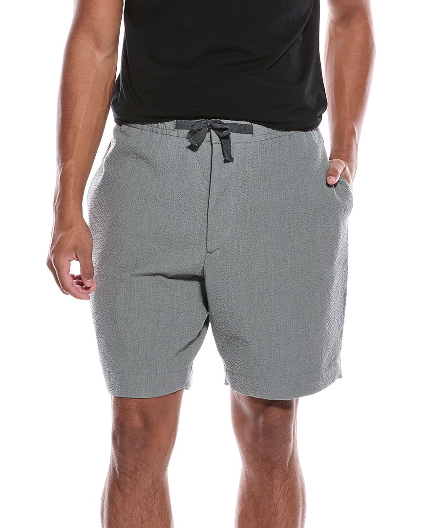 Officine Generale Joaquim Poplin Short In Gray