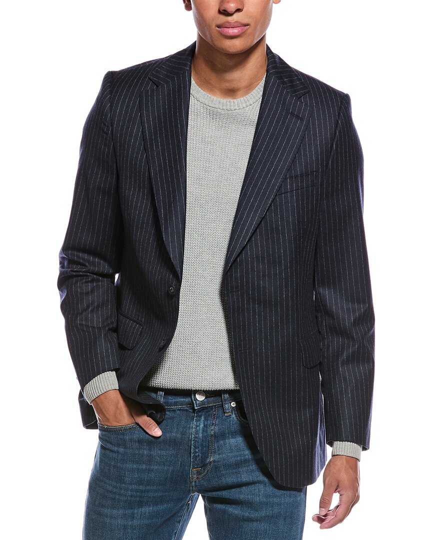 Officine Generale Officine Générale Giovanni Pinstripe Wool Jacket In Blue