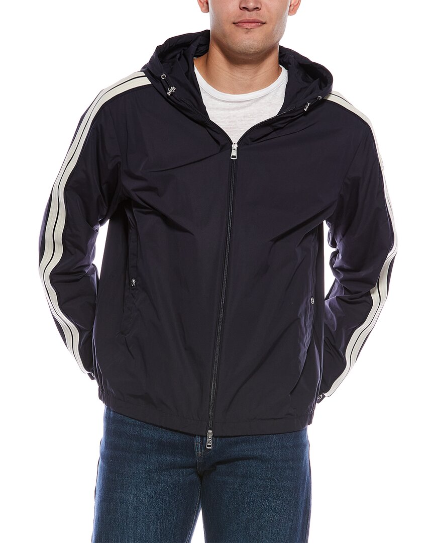 Moncler Olan Puffer Jackets Blue In Black