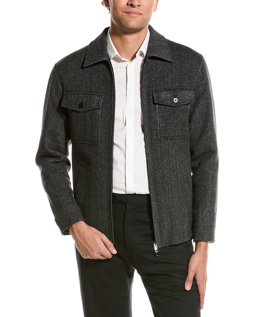 Theory Vena Wool & Cashmere-blend Jacket In Gray