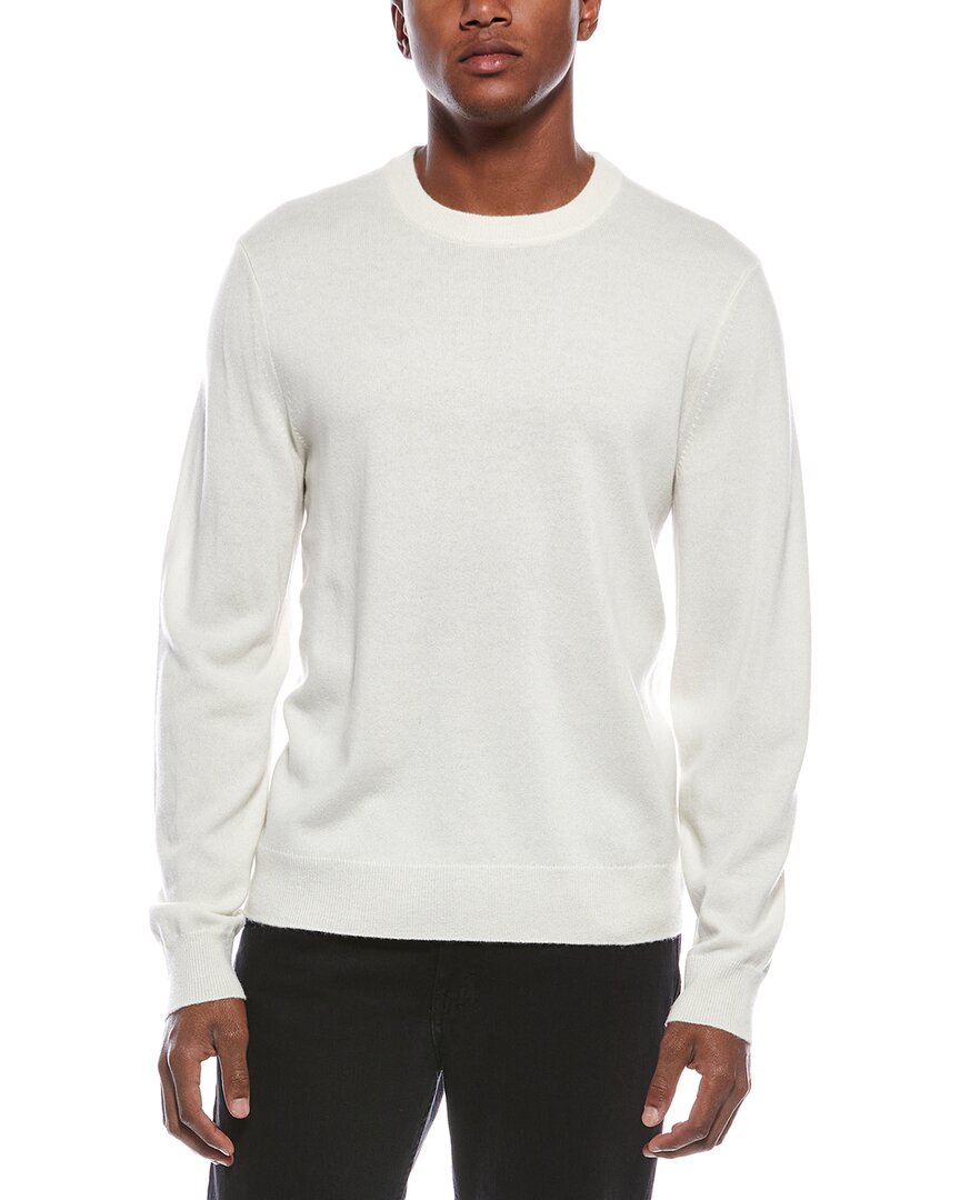 Theory Hilles Crewneck Sweater In Cashmere In White