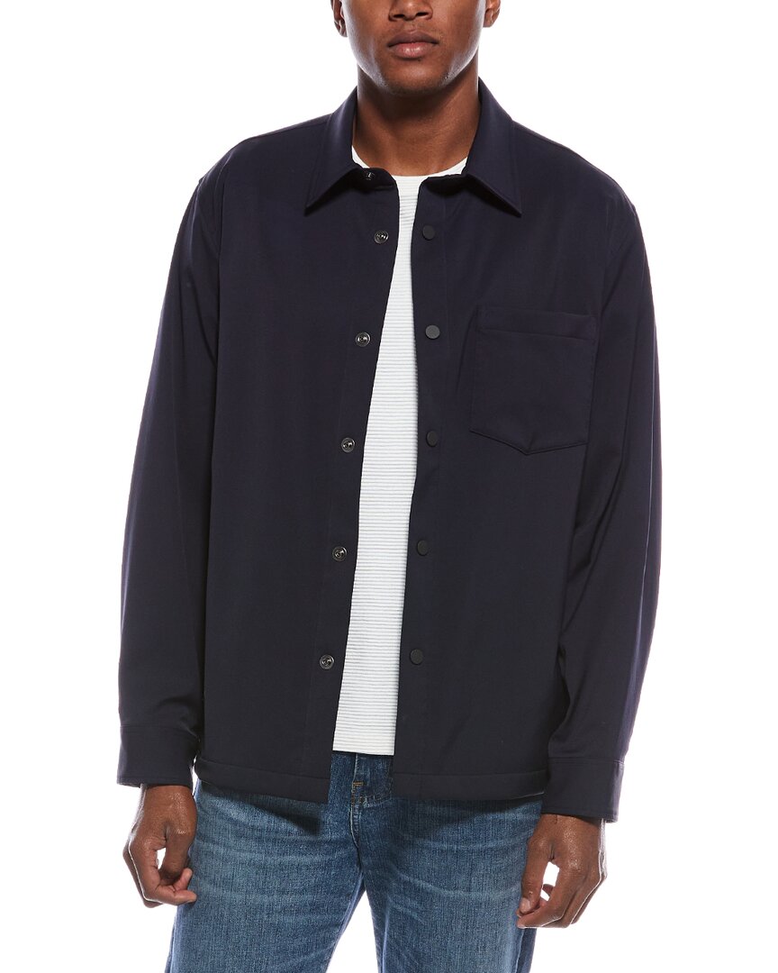 Theory Snap Overshirt In Blue
