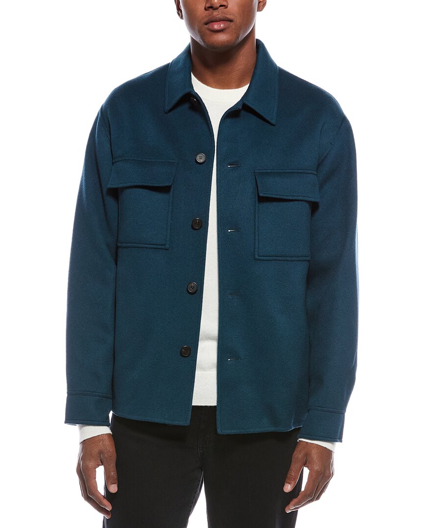 Theory Wool & Cashmere-blend Coat In Blue