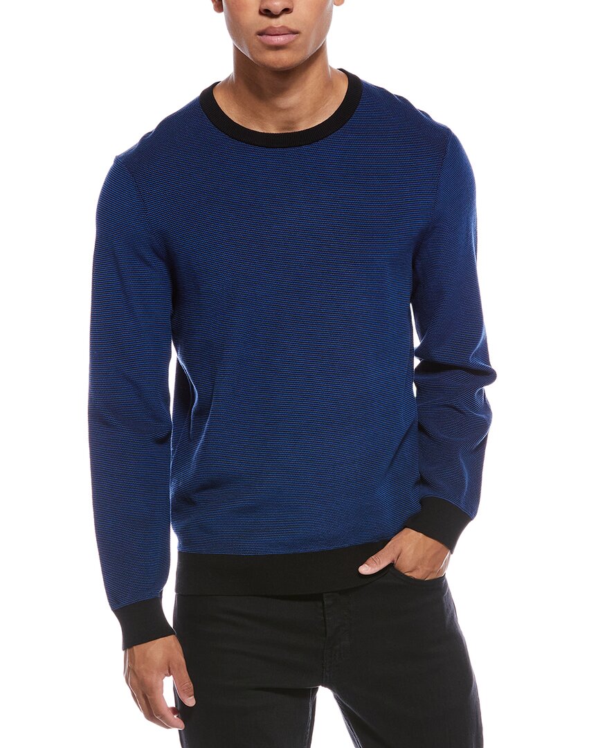 Theory Riland Crewneck Sweater In Blue