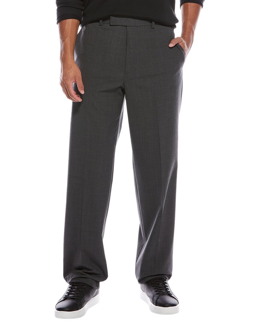 Theory Straight Wool-blend Pant In Black