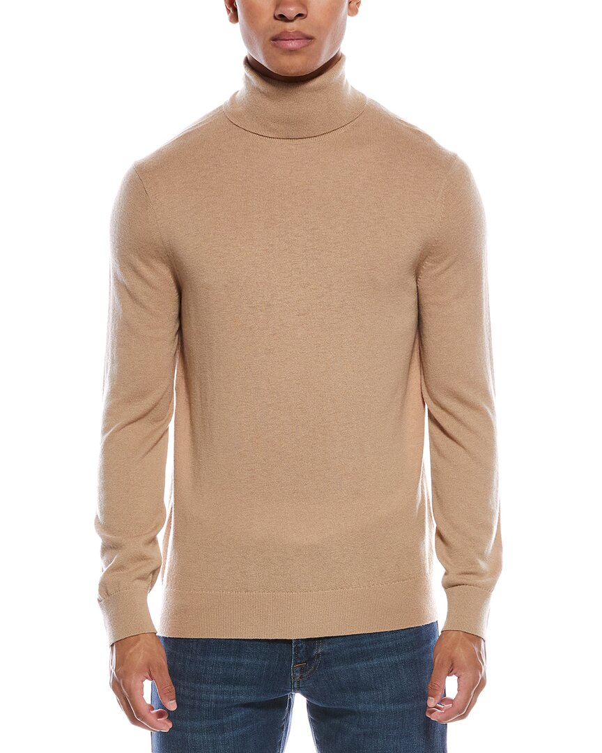 Theory Vilass Wool-blend Turtleneck Sweater In Gold