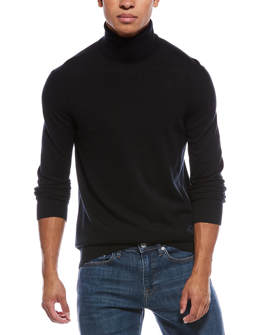Theory Vilass Wool-blend Turtleneck Sweater In Black