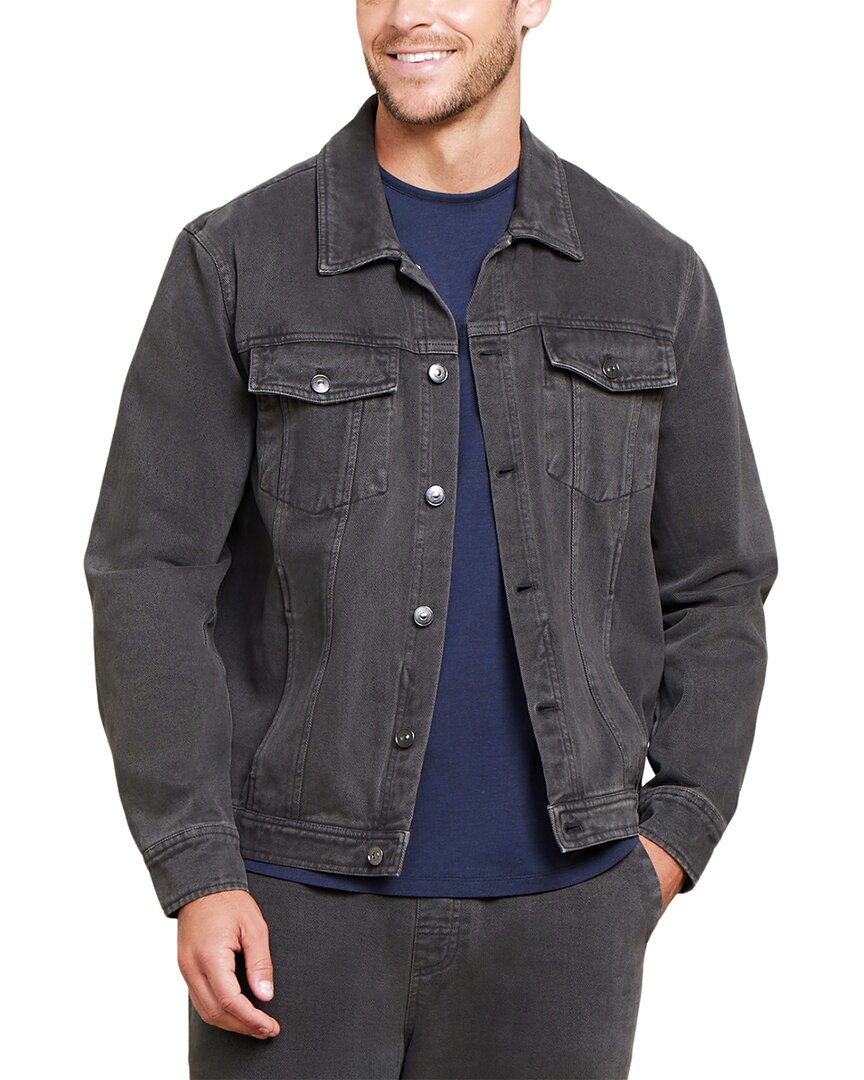 Barefoot Dreams Mc Brushed Twill Jacket In Black