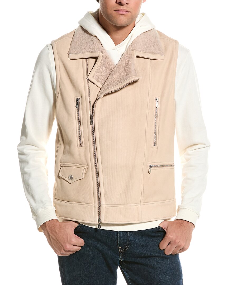 Brunello Cucinelli Sheepskin Vest In Neutral