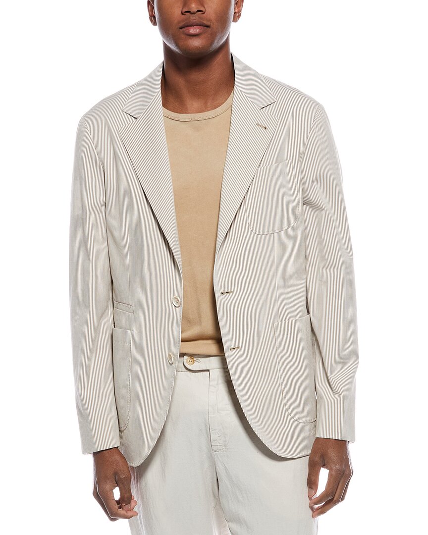 Brunello Cucinelli Blazer In Neutral
