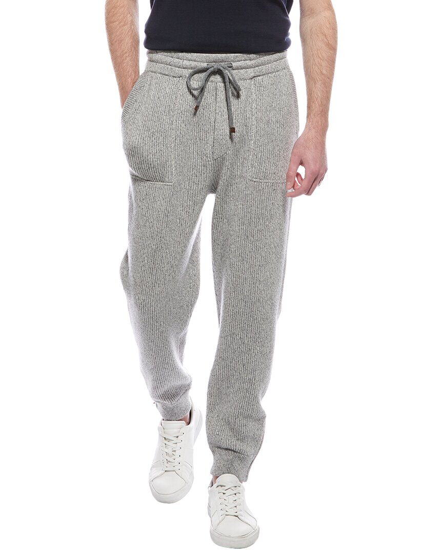 Brunello Cucinelli Cashmere-blend Sweatpant In Gray
