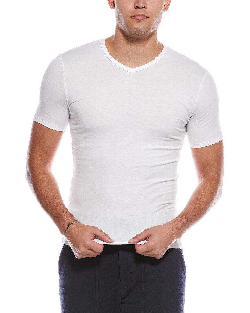Tommy John 3pk Essential Cool V-neck Stay-tucked Undershirt In White